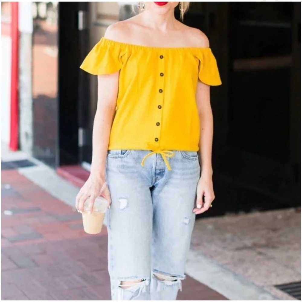 Madewell Texture & Thread Off-the-Shoulder Top